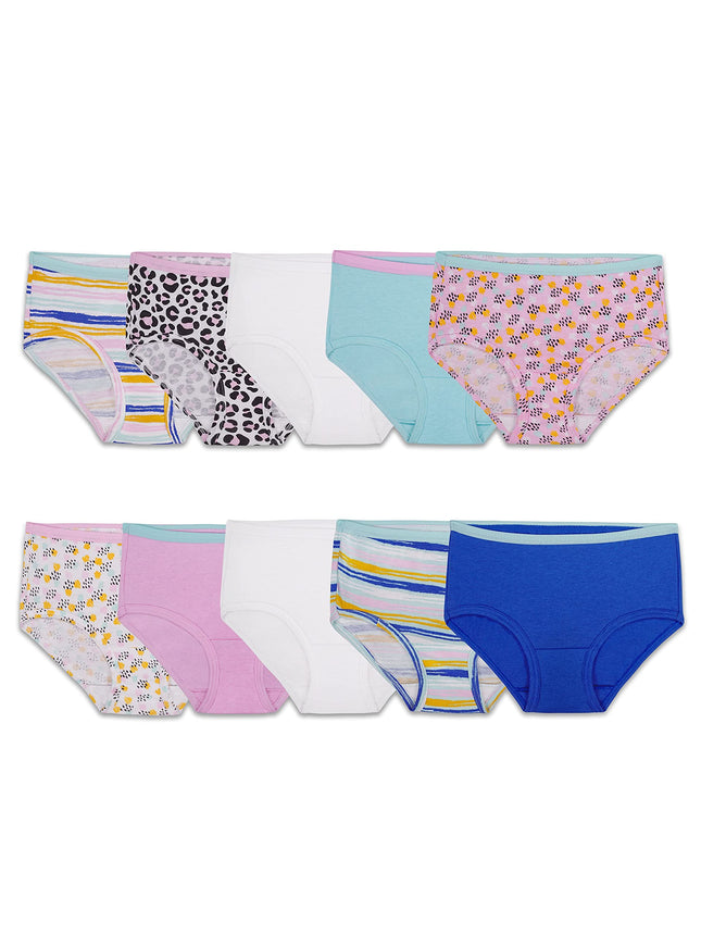 Fruit of the Loom Girls' Tag Free Cotton Brief Und