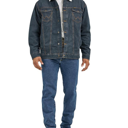 Wrangler Mens 74256rt Denim-jackets, Denim/Rustic Sherpa, M UK