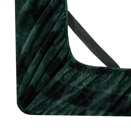 Elegant Comfort Luxuriously Soft 4-Piece Velvet Plush Flannel Sheet Set - Premium Quality - Cozy Warm, Anti-Static, Non Pilling Fuzzy Velvet Flannel Fleece Deep Pocket Sheet Set-Twin XL, Buffalo Green
