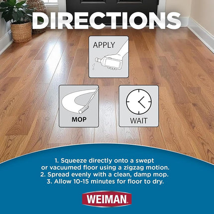 Weiman Hardwood Floor Cleaner Clean and Shine 2-in-1 for Vinyl, 946 ml