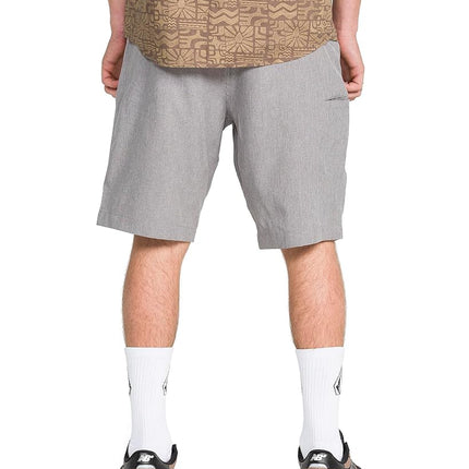 Volcom Men's Kerosene 21" Hybrid Chino Shorts, Heather Grey, 32