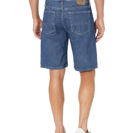 Wrangler Authentics Men's Classic Relaxed Fit Five Pocket Jean Short, Stonewash Dark, 34