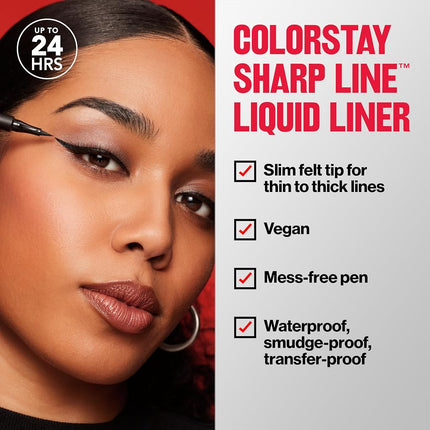 Revlon Colorstay Liquid Classic Tip Eye Pen, Blackest Black, 0.056 Ounce