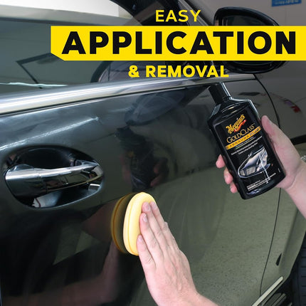 Meguiar's Gold Class Carnauba Plus Liquid Wax, 473 ml | Formulated to Enhance Colour Depth and Rich Gloss | Provides Durable UV Paint Protection | Leaves a Smooth Reflective Finish