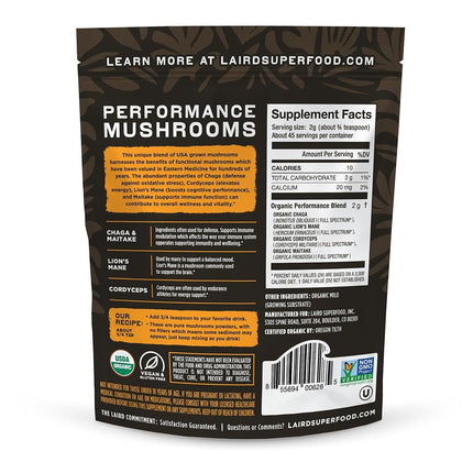 Mezcla de Hongos para el Rendimiento Laird Superfood 90g