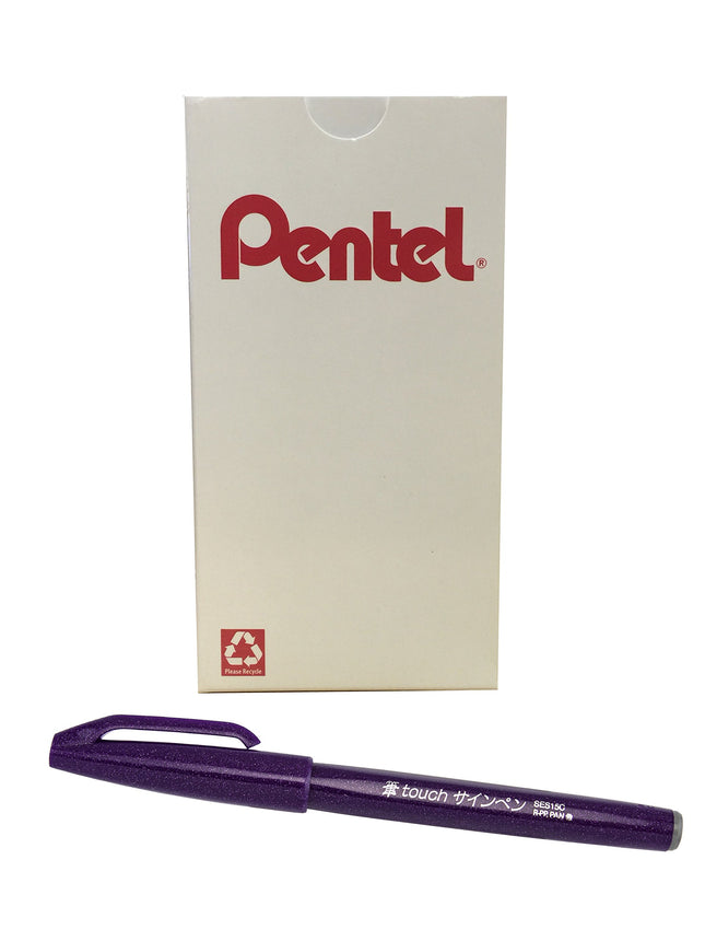 Pentel SES15C-V Fountain Pen Violet, Round, Water 