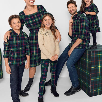 The Children's Place Boys' Long Sleeve Plaid Flannel Button Up Shirt, Spruce Plaid, X-Large