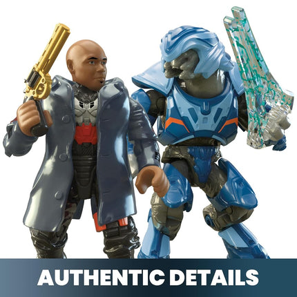 Set de juguetes de construcción de vehículos MEGA Halo The Series, nave aérea Renegade Banshee con 205 piezas, 2 microfiguras de acción, morado, para niños y fans, HNC56