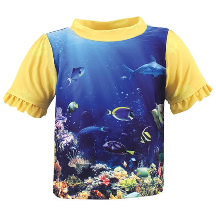 Conjunto de camiseta de natación y bañador para bebé unisex Hudson Baby, Arrecife de coral, 2T