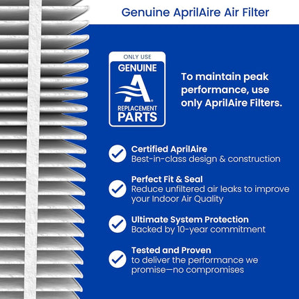 AprilAire 410 Replacement Filter for AprilAire Whole House Air Purifiers - MERV 11, Clean Air & Dust, 16x25x4 Air Filter (Pack of 8)
