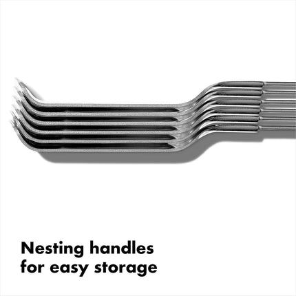 OXO Outdoor Stainless Steel Grilling Skewer Set, 6-Piece