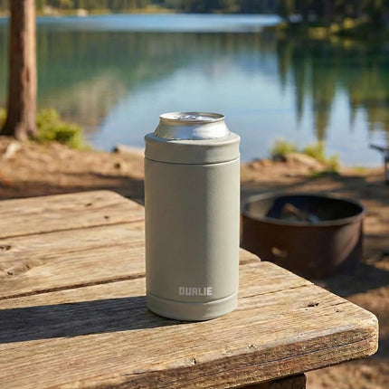 DUALIE 3 in 1 Insulated Can Cooler - Universal Size for 12 oz Cans, Slim Cans, and Bottles - 10+ Colors Available