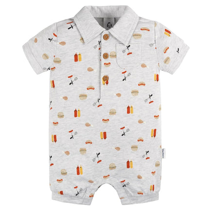 Barboteuse polo en coton Gerber pour bébé garçon, Barbecue, 0-3 mois