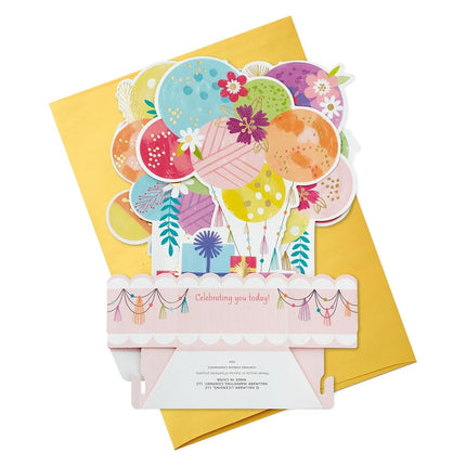 Hallmark Paper Wonder Musical Pop Up Birthday Card (Mylar Balloon Explosion, Plays Happy Birthday)