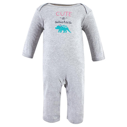 Hudson Baby Combinaison bébé en coton pour petite fille, motif dinosaure mignon, 9-12 mois