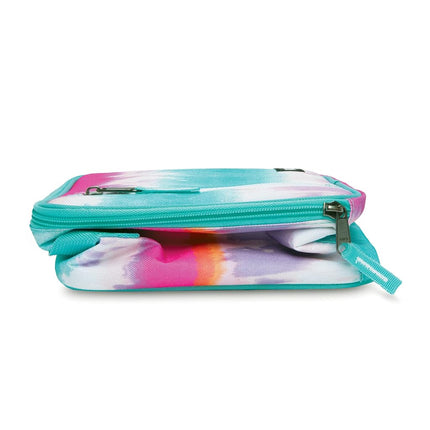 PackIt Freezable Insulated Lunch Box - Collapsible and Reusable with Zip Closure | Gel-Lined Walls | Compact Fold Flat & Freeze Design | Leak-Proof | BPA-Free | Buckle Handle | Tie Die Sorbet