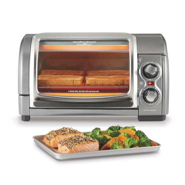 Hamilton Beach Easy Reach 4-Slice Toaster Oven wit