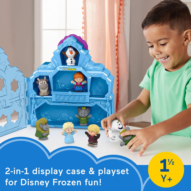 Fisher-Price Little People La Reine des Neiges Disney Château transportable pour tout-petits, avec figurines, pour les enfants de 18 mois et plus