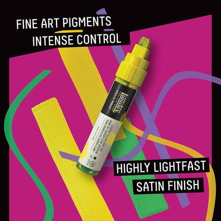 Rotulador acrílico profesional Liquitex, punta ancha, rosa fluorescente