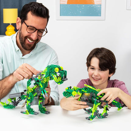 K'NEX Basic Fun Dynamic Dinos Building Set – STEM Construction Kit with 253 Pieces & Zipper Bag – Buildable Dinosaur Toys for Kids Aged 7+