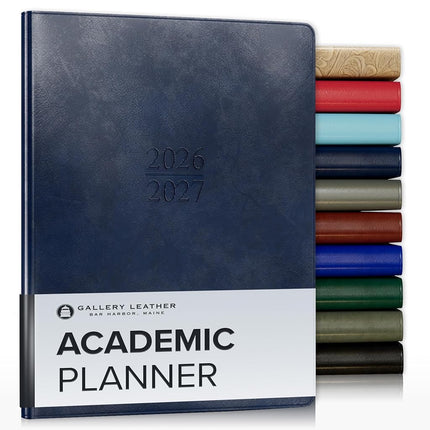 Gallery Leather Academic Planner 2026-2027 Acadia 