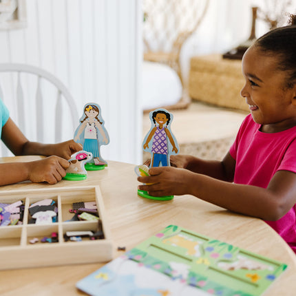 Melissa & Doug 9314 Set magnético de disfraces para jugar a las mejores amigas, multicolor, 1 unidad
