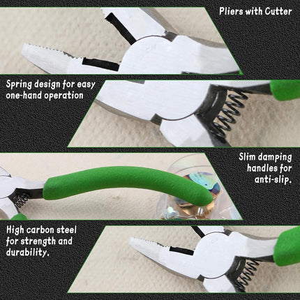 SPEEDWOX Mini Lineman's Pliers with Wire Cutter 4-1/2 Inches Multi Use Combination Plier Thin Small Side Cutters Serrated Jaw Micro Linesman Plier Precision Fine Jewelry Making Beading Hobby Craft