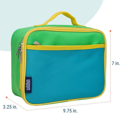 Wildkin Lunch Box Bag for Kids – Lightweight, Reusable & Insulated for Hot or Cold Snacks – Ideal for School & Travel - Monster Green