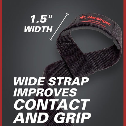 Harbinger Merlot Unisex Adult Padded Cotton Lifting Straps Weight Lifting Straps
