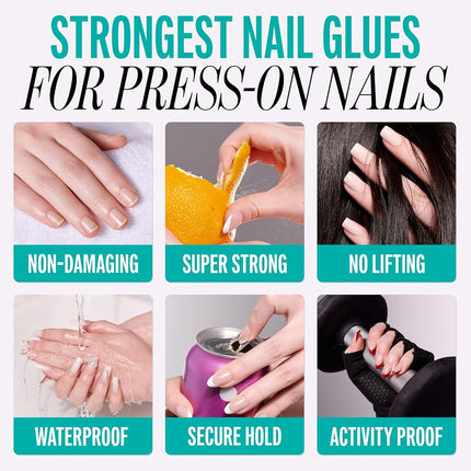 KISS Nail Glue Cyanoacrylate Liquid Nail Glue Glue Nail Clear