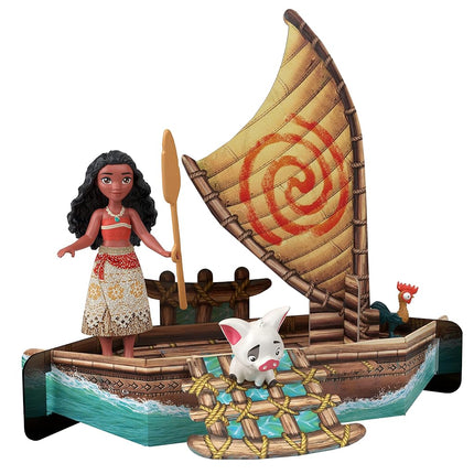 Disney Princess Toys, Moana Story Pack with 6 Key Characters, Small Dolls, Figures and Accessories Inspired by Disney Movies, Gifts for Kids