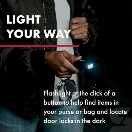 Sabre Personal Alarm with LED Light and Snap Hook, 130dB Siren, Audible 1,000 Foot (300 Meter) Range