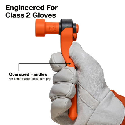 Klein Tools 47110INS Insulated Ratchet and Socket Set, 1000V Rated, ASTM F1505 Certified, Includes 3 and 6-Inch Extension Bars, Class 2 Glove Compatible, Premium Carrying Case