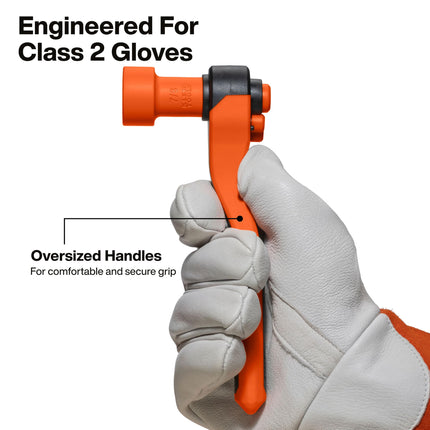 Klein Tools 47110INS Insulated Ratchet and Socket Set, 1000V Rated, ASTM F1505 Certified, Includes 3 and 6-Inch Extension Bars, Class 2 Glove Compatible, Premium Carrying Case