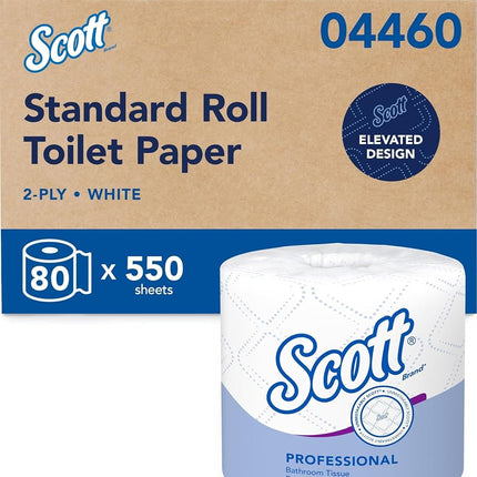 Scott® Professional Standard Roll Bathroom Tissue (04460), 2-Ply, White, (80 Rolls or Pack of 80)