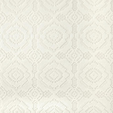 DII Home Essentials 100% Polyester, Machine Washable, Shabby Chic, Vintage Tablecloth or Overlay 63" Round, Vintage Lace Cream
