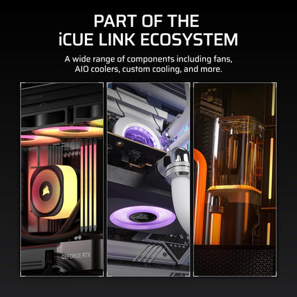 Corsair iCUE LINK XD6 RGB ELITE Pump/Reservoir Unit – FlowDrive Max Pump, Built-In Temperature Sensor, 22 Addressable RGB LEDs, 440ml Transparent Nylon Reservoir – White