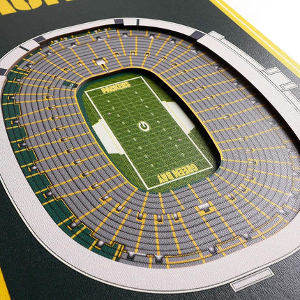 NFL Green Bay Packers Lambeau Field 3D Stadium Banner-8x323D Stadium Banner - 8"x 32", Team Colors, 8" x 32"