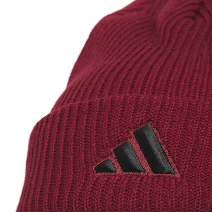 adidas Men's Team Issue Fold Beanie Hat, Collegiate Burgundy/Black/2.0, One Size