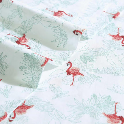 Tommy Bahama - Queen Sheet Set, Cotton Percale Bedding Set, Super Soft and Cozy Home Decor, Oeko-Tex Certified (Flamingo Santa Red, Queen)