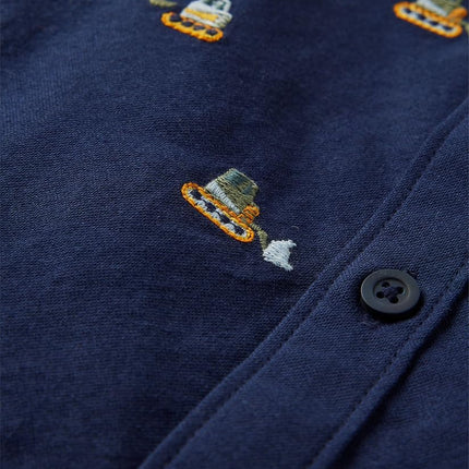 Camisas de manga larga con botones para niños y bebés Gymboree, Tidal Construction Vehicles, 8
