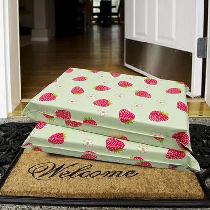 Poly Mailers 12x15.5 Inch, 50 Pack, Strawberry Self-Seal Shipping Bags