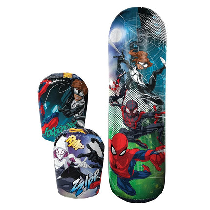 Hedstrom Spiderman Bop Bag Inflatable Punching Bag & Gloves Set, 36 Inch, (56-82274)