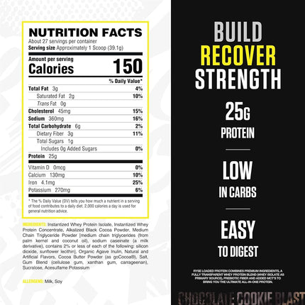 Ryse Loaded Protein Drink Mix 907 g, Choc Cookie Blast