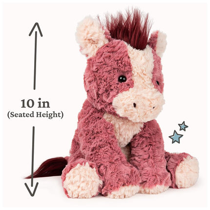 GUND Cozys Collection Horse Stuffed Animal, Spring Decor, Plush Toy for Ages 1 and Up, Pink/Red, 10”