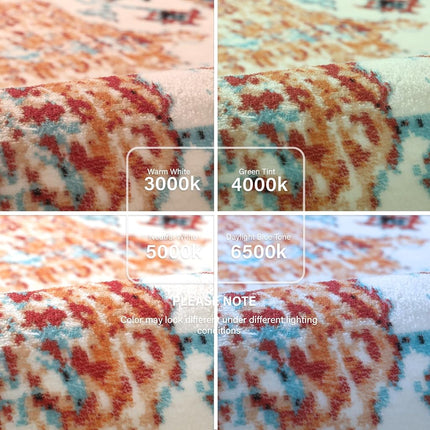 Lahome Bohemian Floral Medallion Round Rug - 6Ft Soft Washable Non-Slip Vintage Cute Table Throw Carpet for Living Room, Dining Room, Bedroom, Office, Nursery, Guest Room