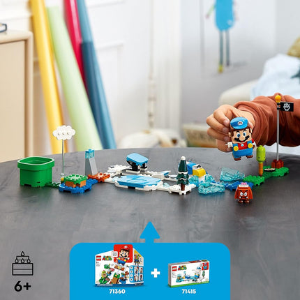 LEGO Super Mario Ice Mario Suit and Frozen World Expansion Set 71415, Collectible Buildable Game with Figure Costume Plus Cooligan and Goomba Enemy Figures