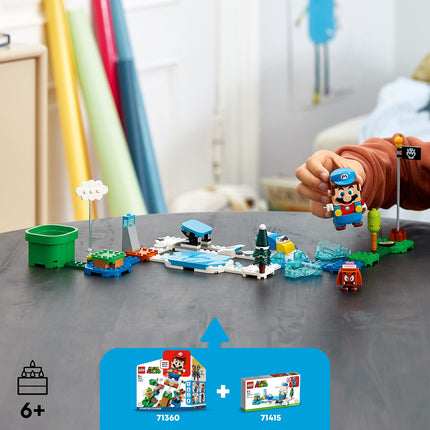 LEGO Super Mario Pack de Expansión: Traje de Mario de Hielo y Mundo Congelado 71415, Juego Construible Coleccionable con Disfraz de Figura más Figuras de Enemigos Cooligan y Goomba
