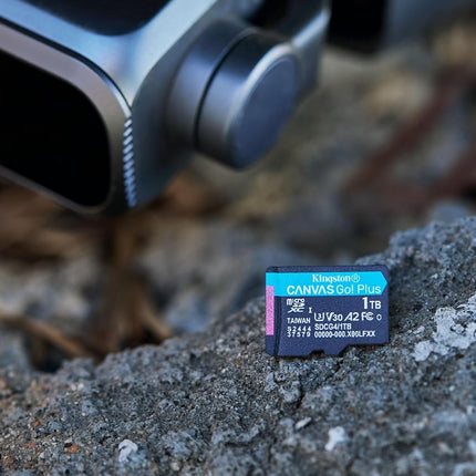 Kingston Canvas Go Plus microSDXC Memory Card Gen4 200MB/s A2 U3 V30 128GB Card + Adapter-SDCG4/128GB