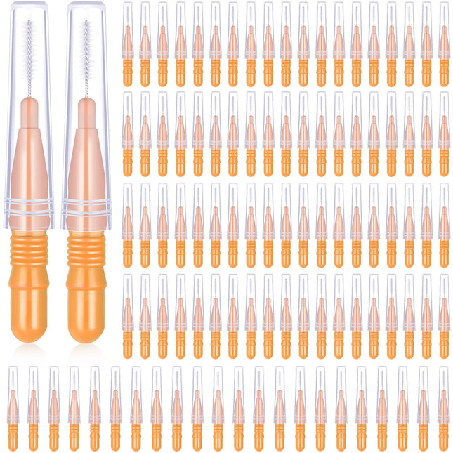 BBTO 100 Pcs Braces Dental Brush Flosser for Clean